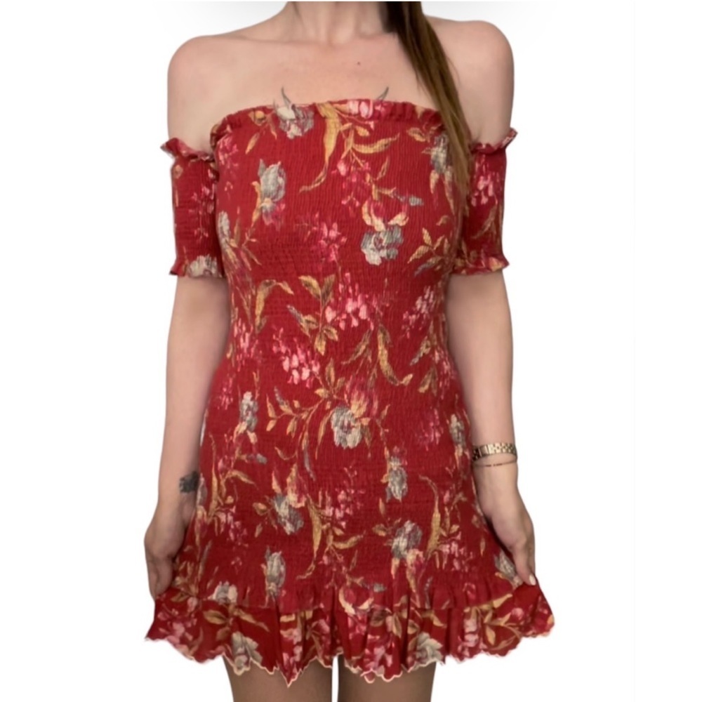 Zimmermann Corsair Off-the-shoulder Shirred Printed Linen And Cotton-blend Dress